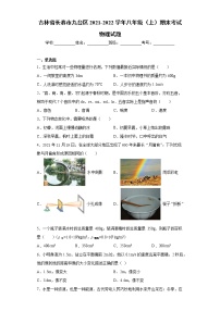 吉林省长春市九台区2021-2022学年八年级（上）期末考试物理试题（word版 含答案）