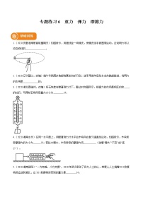 2021_2022学年初中物理一轮复习6　重力　弹力　摩擦力 专题练习