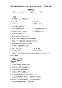 2020-2021学年河北省唐山市滦州市八年级上学期期末考试物理试题（含答案与解析）