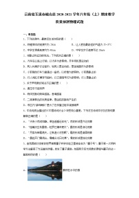 2020-2021学年云南省玉溪市峨山县八年级上学期期末教学质量抽测物理试题（含答案与解析）