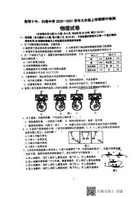 2020-2021学年云南省昆明市昆明十中九年级上学期期中考试试卷（PDF版无答案）