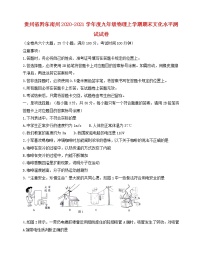 贵州省黔东南州2020-2021学年度九年级上学期物理期末水平测试试卷（含答案）