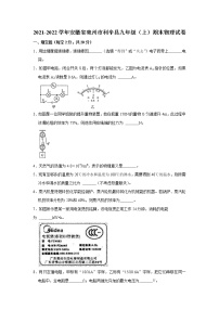 安徽省亳州市利辛县2021-2022学年九年级上学期期末物理试卷（word版 含答案）