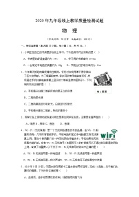 山东省临沂市郯城县2020届九年级下学期期中考试物理试题（含答案）