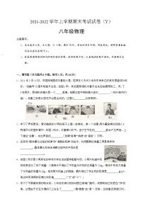 河南省漯河市舞阳县2021-2022学年八年级上学期期末考试物理试题（word版 含答案）