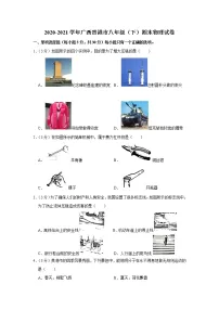 广西贵港市2020-2021学年八年级下学期期末考试物理试题（word版 含答案）