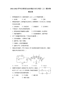 2021-2022学年吉林省白山市临江市九年级（上）期末物理试卷