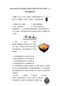 2021-2022学年云南省文山州丘北县天星中学九年级（上）期末物理试卷