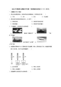 2022年物理人教版中考第一轮基础知识复习（十）浮力