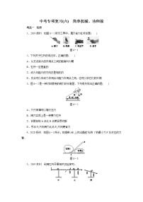 2021年初中物理二轮专项复习(六)   简单机械、功和能