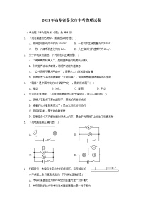 2021年山东省泰安市中考物理试卷 (1)