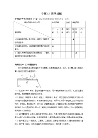 专题12 简单机械-2022年中考物理一轮复习考点方法大突破`学案