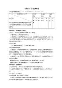 专题21 信息的传递-2022年中考物理一轮复习考点方法大突破`学案