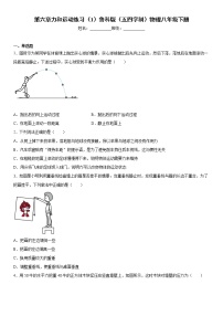 鲁教版 (五四制)八年级下册第六章 力和运动综合与测试课后作业题
