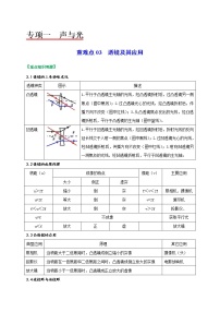 重难点03透镜及其应用-2022年中考物理热点及重难点专练试卷（原卷+解析）