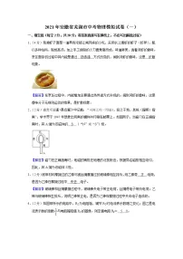 2021年安徽省芜湖市中考物理模拟试卷(一)含答案