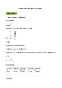 2021年中考物理微专题复习 专题03 密度实验测量的多种方法中考问题（学生版）