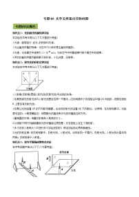 2021年中考物理微专题复习 专题05 中考光学五类重点实验问题（学生版）