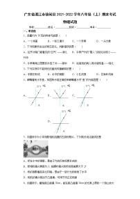 广东省湛江市徐闻县2021-2022学年八年级（上）期末考试物理试题（word版含答案）