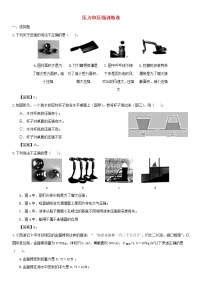 中考物理三轮冲刺《压力和压强冲刺训练 (含答案)