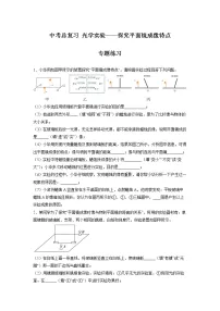 2022年中考物理总复习光学实验——探究平面镜成像特点专题练习（无答案）