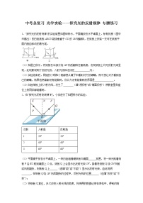 2022年物理中考总复习光学实验——探究光的反射规律专题练习（无答案）