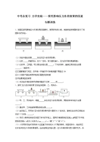 2022年中考物理总复习力学实验——探究影响压力作用效果的因素专题训练（无答案）