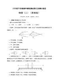 北师大版 八年级物理下学期期中模拟测试卷02