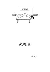 2022年中考物理专题光现象导学案