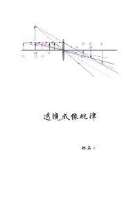 2022年中考物理专题：透镜成像规律