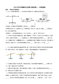 2022年中考物理考点实验专题训练——简单机械