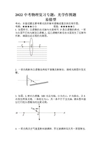 2022中考物理复习专题：光学作图题（易错型）