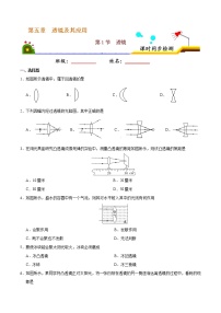 初中物理第1节 透镜复习练习题