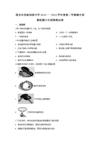 淮安市实验初级2018-2019学年初二第二学期期中质量调研物理试题（含答案）