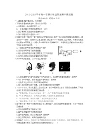 2021-2022学年第一学期初二物理期中模拟卷（含答案）