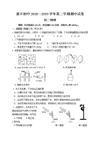 张家港市2018-2019学年第二学期初二物理期中考试试卷（含答案）