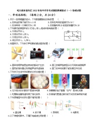 2022年黑龙江省哈尔滨市道外区一模物理试题(word版含答案)