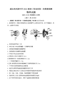 2021年四川省内江市威远县凤翔中学九年级下学期第一次模拟考试物理试题(word版含答案)