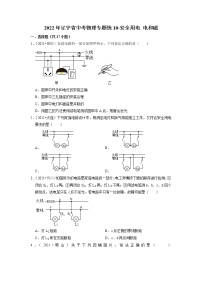 2022年辽宁省中考物理专题练10-安全用电++电和磁