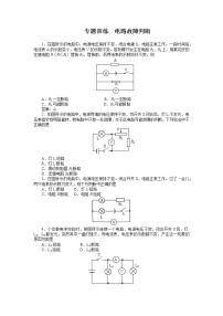 2022年中考物理二轮专题训练+电路故障判断