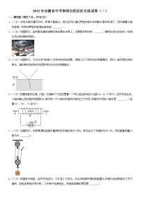 2022年安徽省中考物理名校信息交流试卷（二）