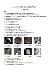 2022年山东省聊城冠县中考一模物理试题