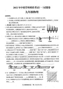 2022年河南省平顶山市全市中招第一次模拟考试物理试卷