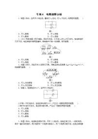 2022中考物理综合复习专项练习  专项4电路故障分析