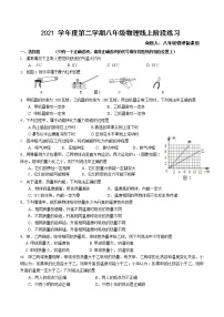 上海外国语大学附属双语学校2021-2022学年八年级下学期物理线上期中试卷（word版无答案）