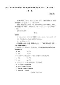 2022年天津市滨海新区九年级学业质量调查试卷（一）物理试卷含答案（初三一模）