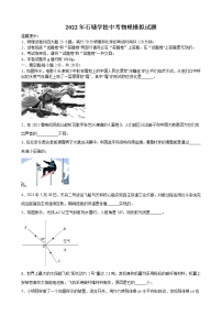 2022年安徽省合肥市肥东县石塘学校中考物理模拟试题