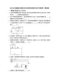 2022年安徽省合肥市庐江县柯坦乐桥片区中考物理一模试卷