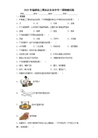 2022年福建省三明市永安市中考一模物理试题(word版含答案)