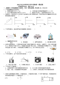 2022年山东省济宁市中考物理一模试卷（无答案）